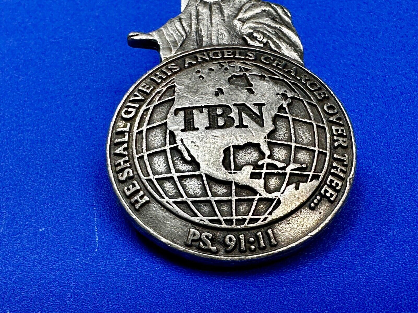 TBN Religious Money Clip - He Shall Give His Angels Charge Over Thee Scripture