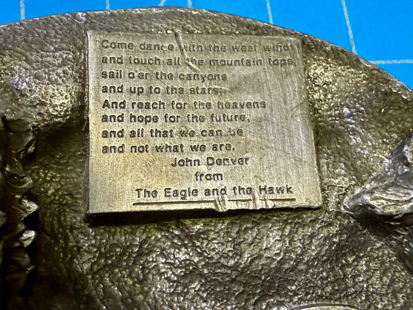 The Eagle & the Hawk Flying John Denver Vintage 1988 Siskiyou Belt Buckle