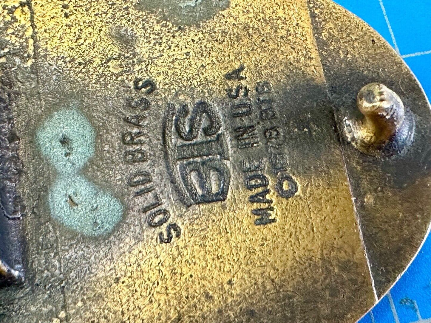 Vintage Boeing Electronics Inc Solid Brass BTS 1978 belt buckle Star Emblem
