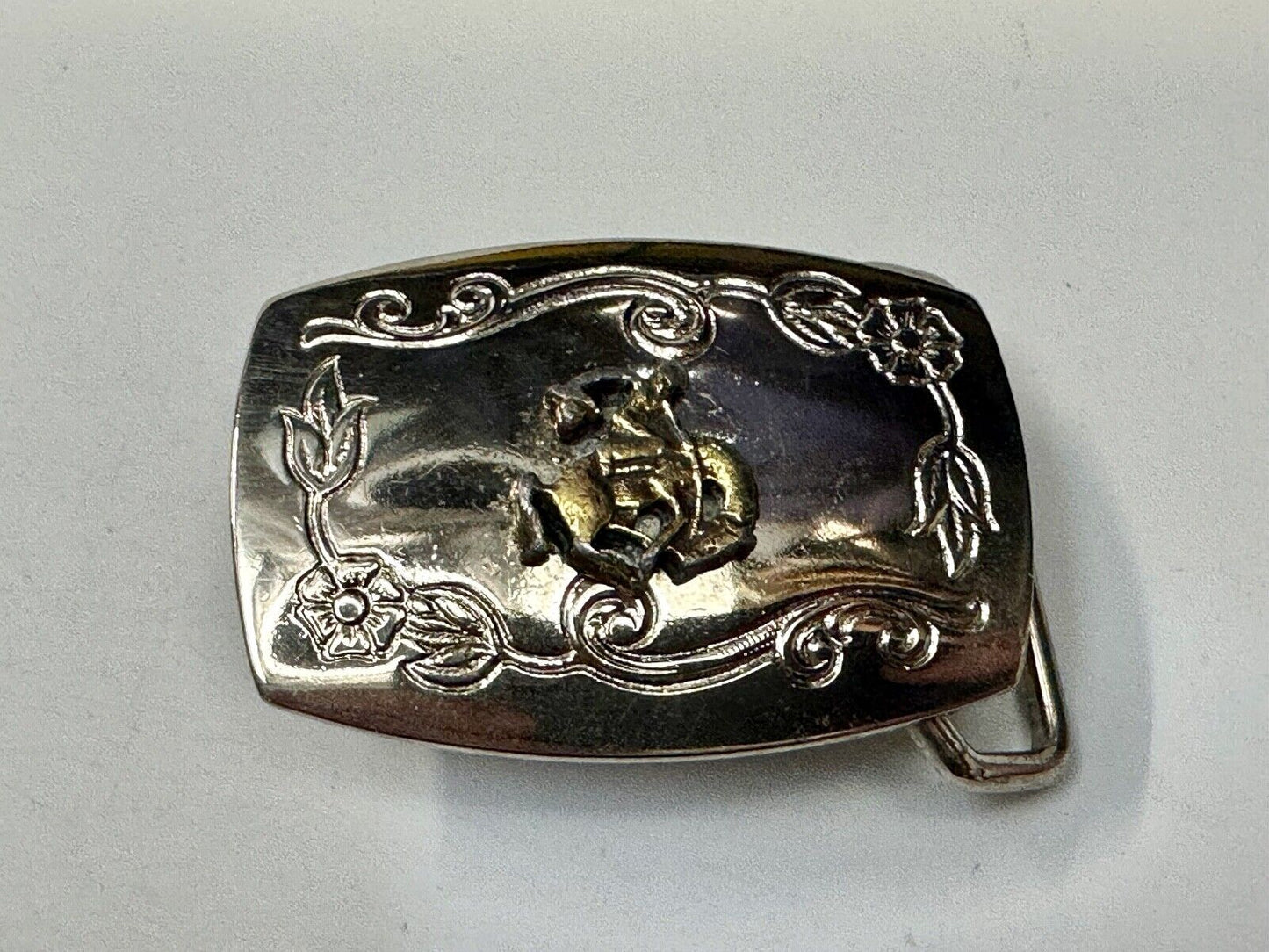 Vintage Cowboy Saddle Bronc western USA made belt buckle