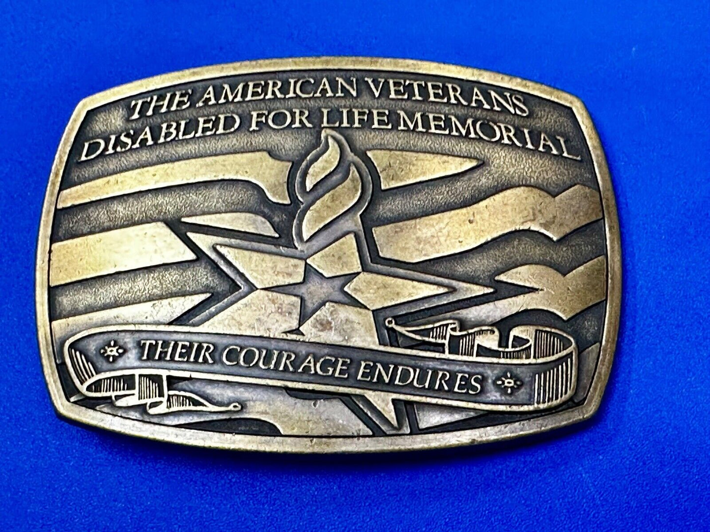 The American Veterans Disabled for life Memorial Commemorative Belt Buckle