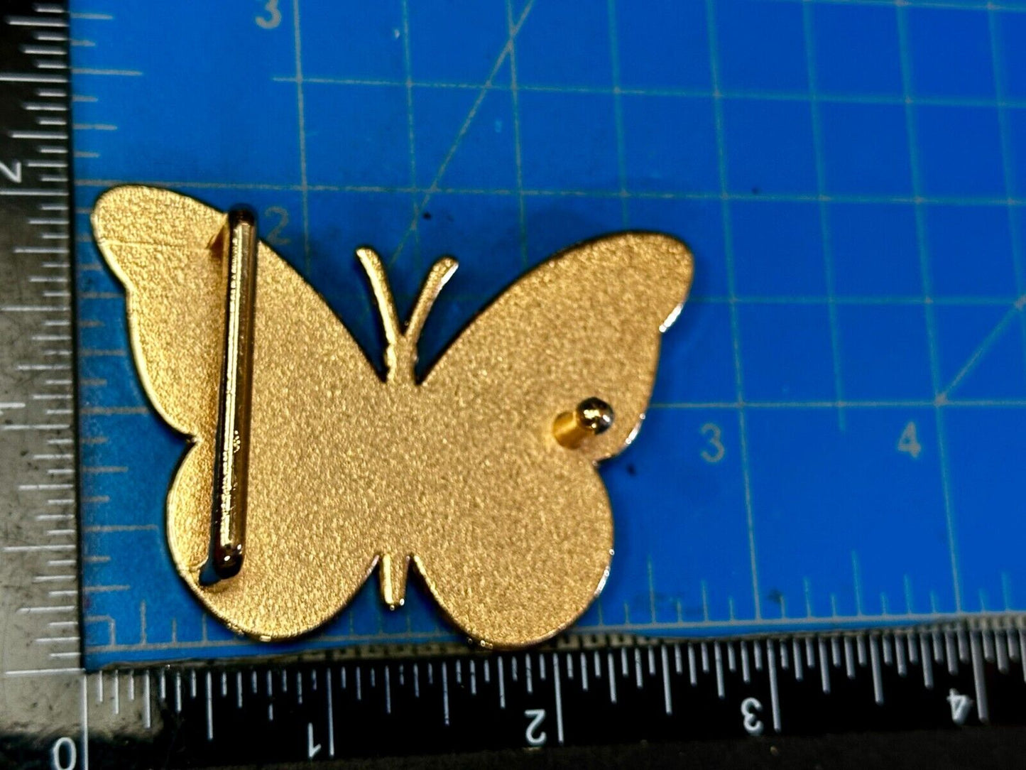 Beautiful Butterfly Shaped Cutout Pink Enameled Womens Belt Buckle