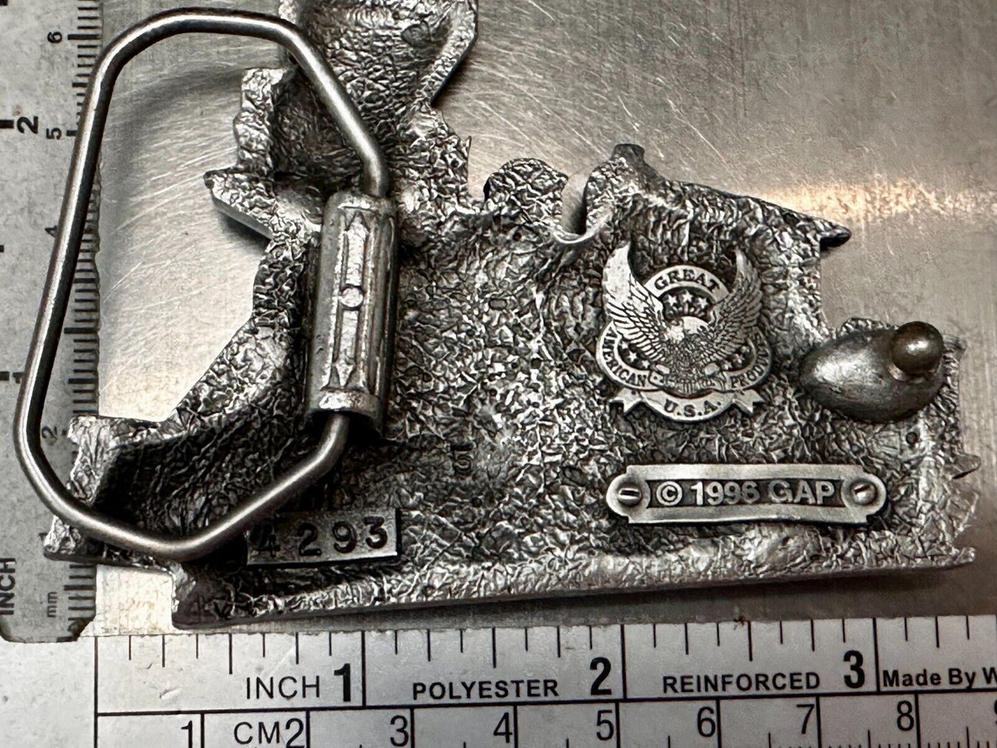 Train Locomotive Steam Engine RailRoad 1986 Great American Products Belt Buckle
