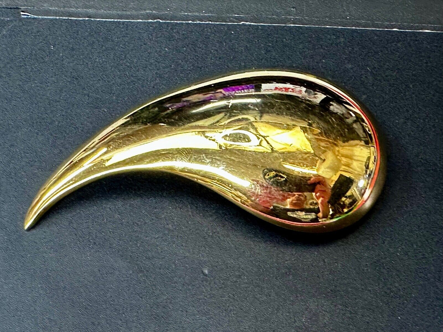 Teardrop HUGE Unique Pattern Design Boho Large Gold Tone Belt Buckle Alexis