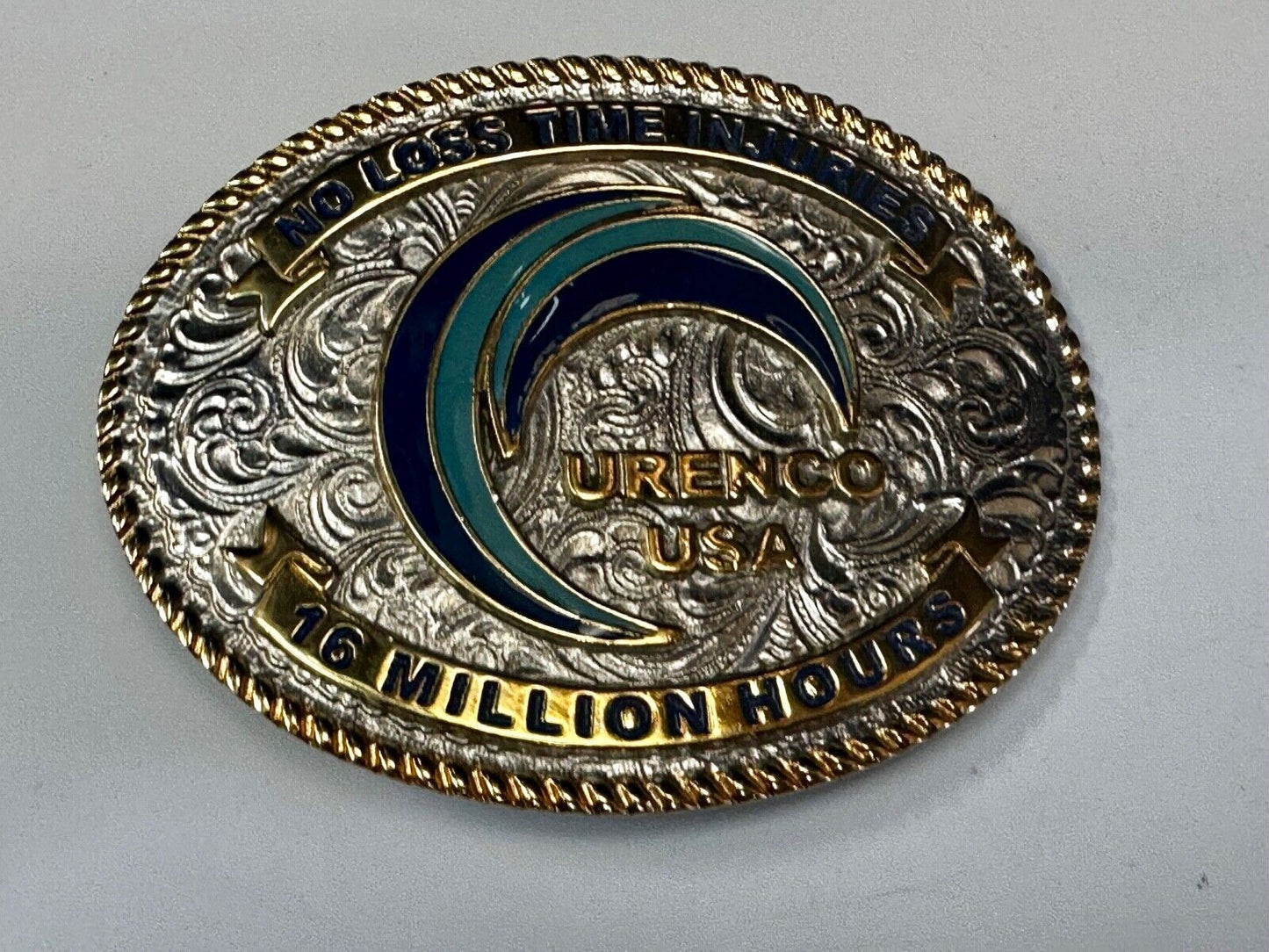 URENCO USA New Mexico No Loss Time Injuries 16 Million Hours Belt Buckle by JIM