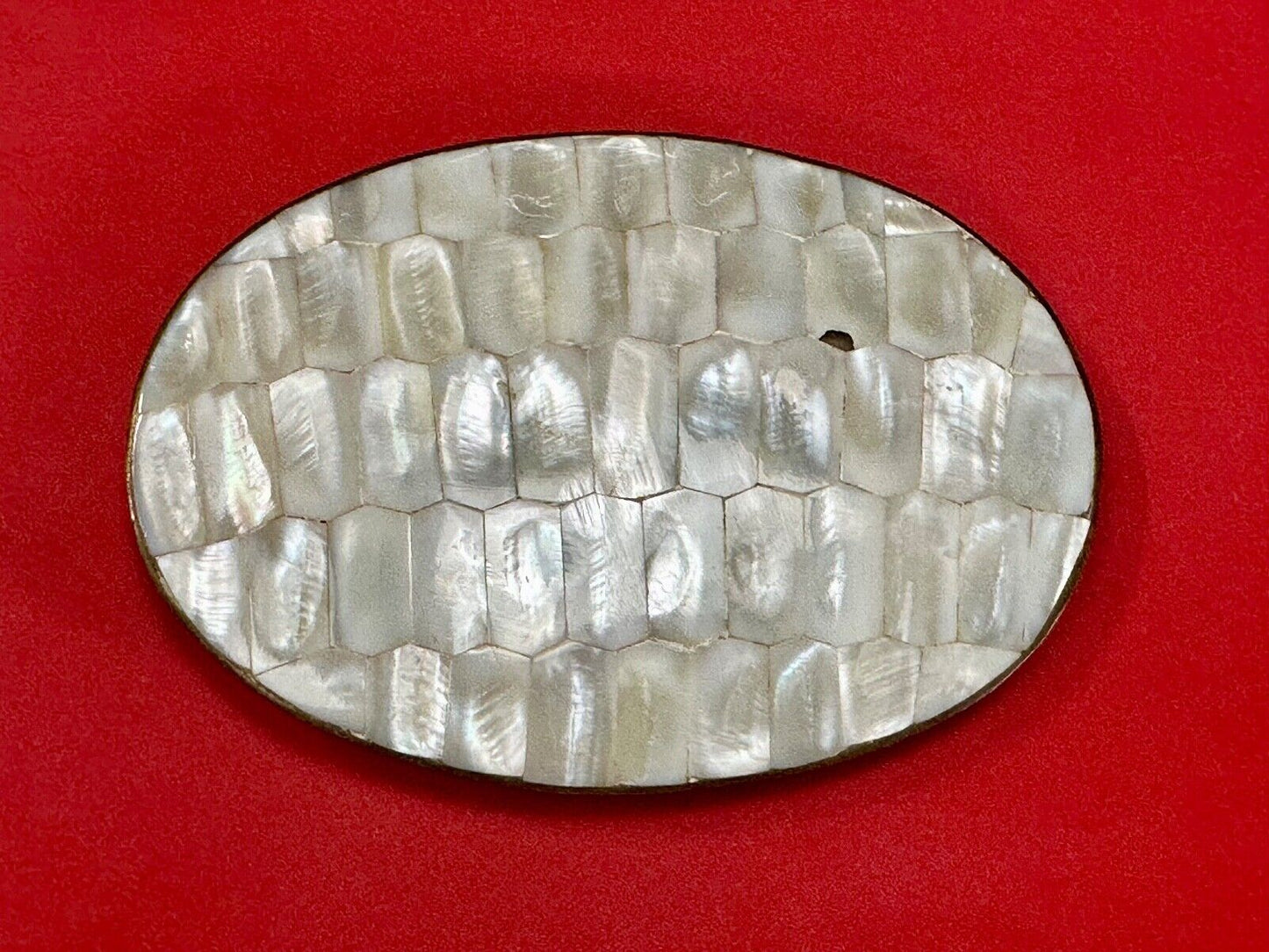 Beautiful Vintage shell theme natural brass belt slide buckle