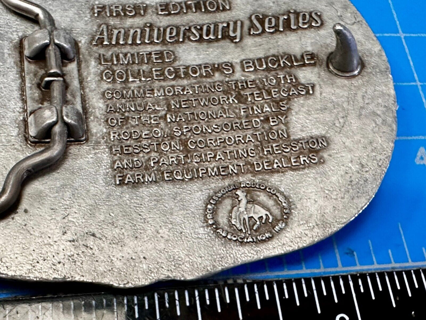 25th Anniversary NFR Hesston National Finals Rodeo Cowboy Belt Buckle