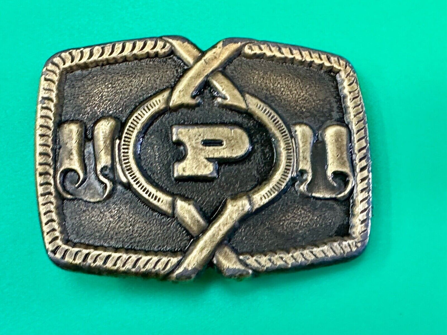 Vintage Letter P - Initial Monogram belt buckle by Oden