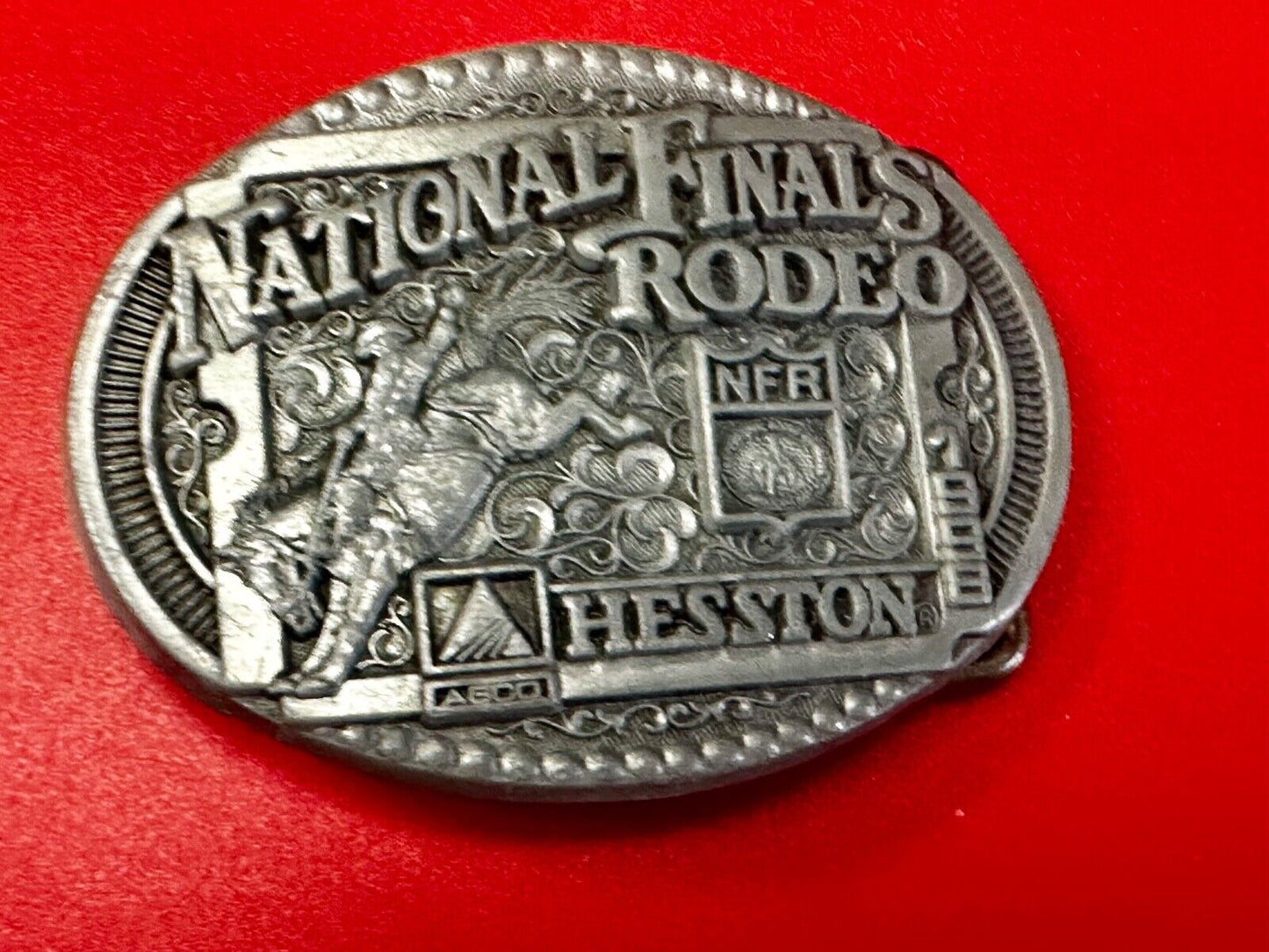 1998 NFR National Finals Rodeo NOS Youth Size ADM Commemorative Belt Buckle