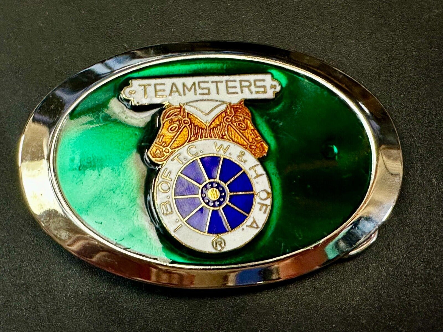 Teamsters I. B.OF T.C. W. & H. OF A. Organization Union USA Belt Buckle