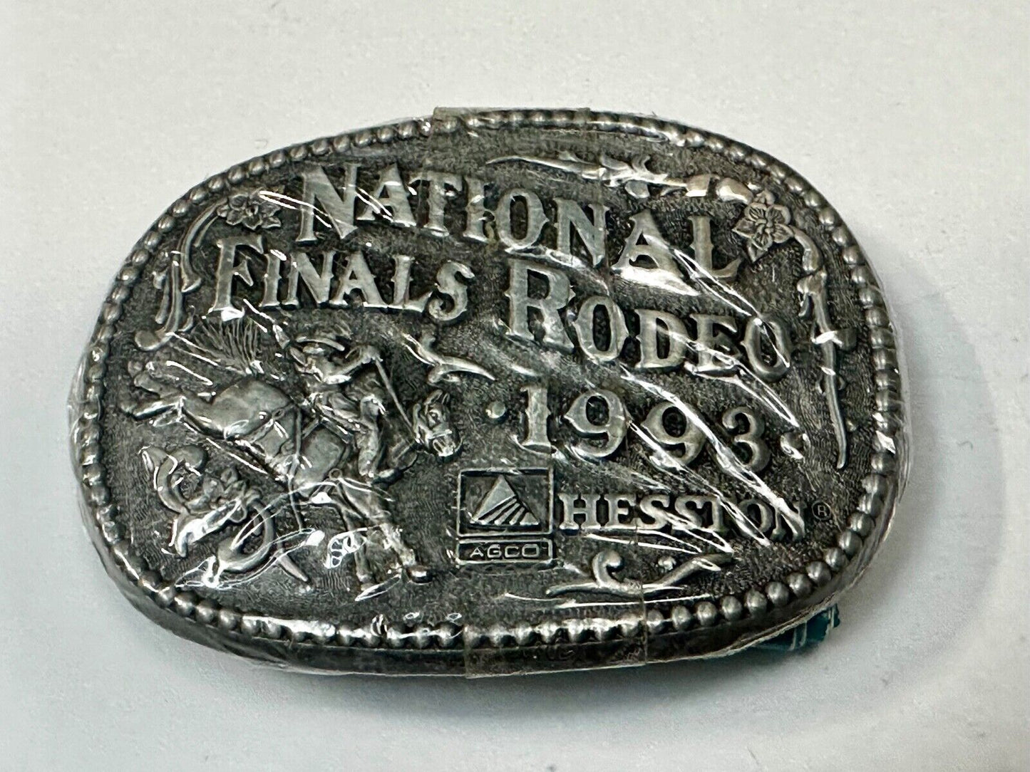 1993 NFR National Finals Rodeo NOS Youth Size Hesston Commemorative Belt Buckle