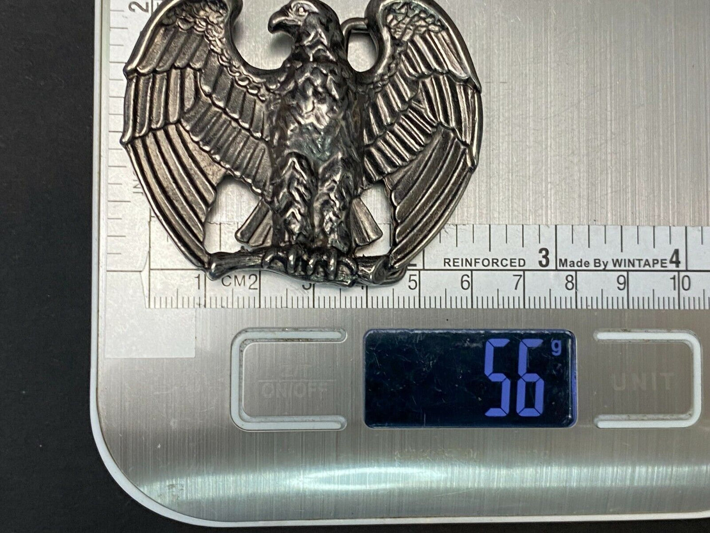 2.5" Belt Buckle Eagle Silver Metal Avon Spread Wings 3D Raptors Birds