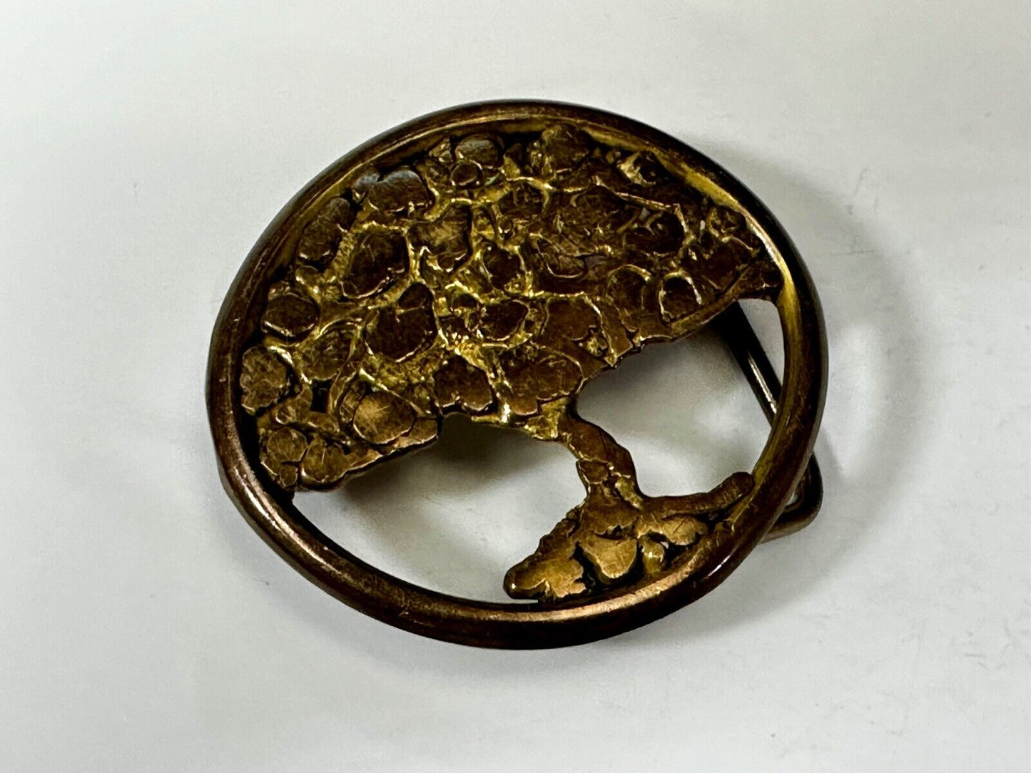 Tree of Life Abstract Open Work Hippy Vibe Artisan Cypress Belt Buckle