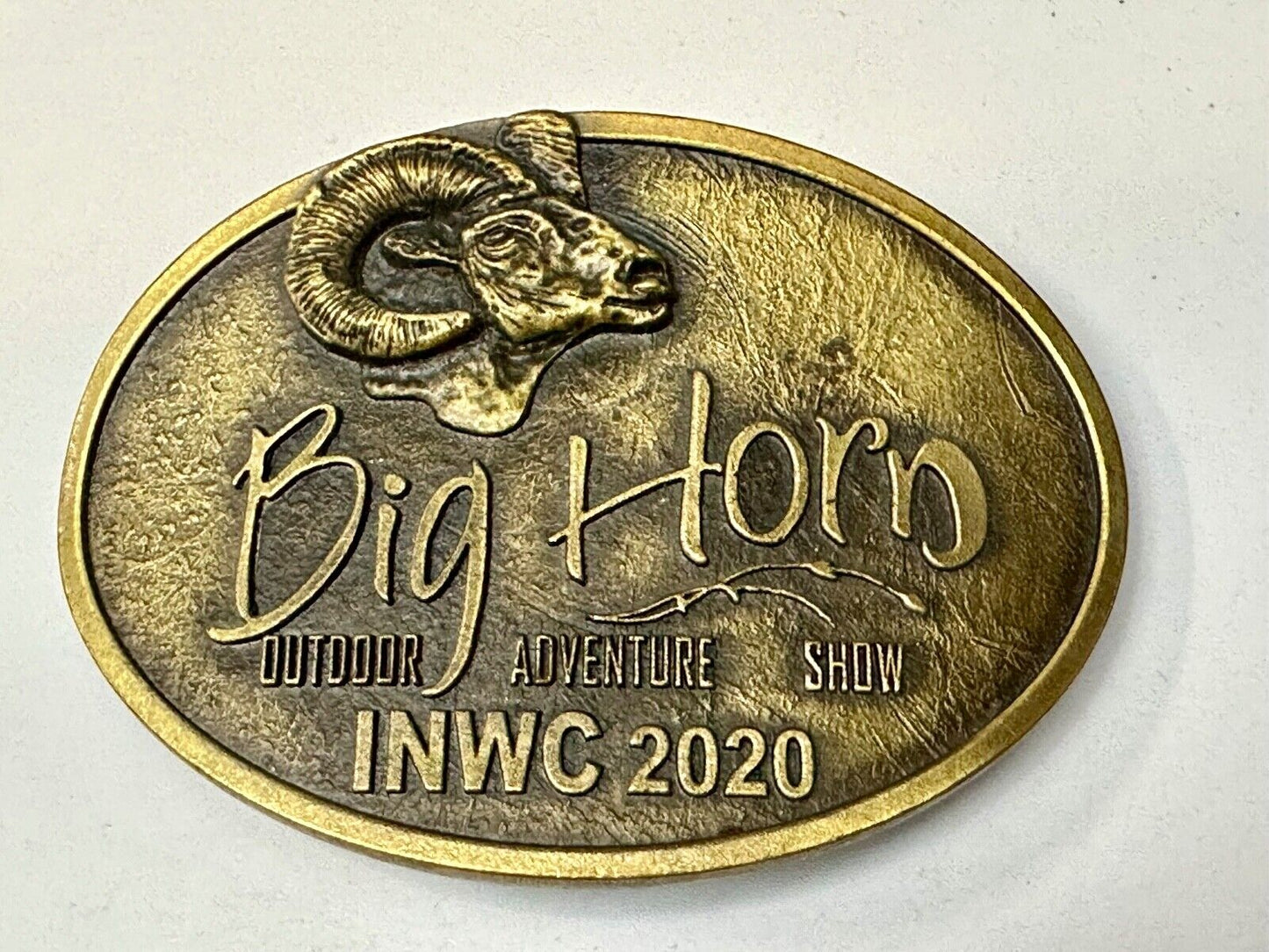 BIG HORN SHOW 2020 Outdoor Adventure Inland N.W. INWC Spokane WA Belt Buckle