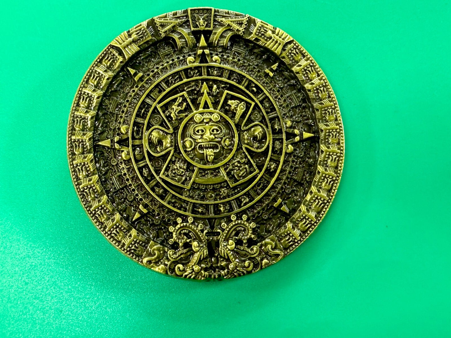 Aztec Mayan Mexican Calendar Native Indian Calendario DEL SOL Belt Buckle