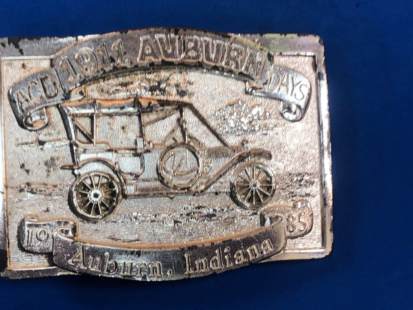 Vintage 1985 Auburn Days - Indiana belt buckle. fair and car show!