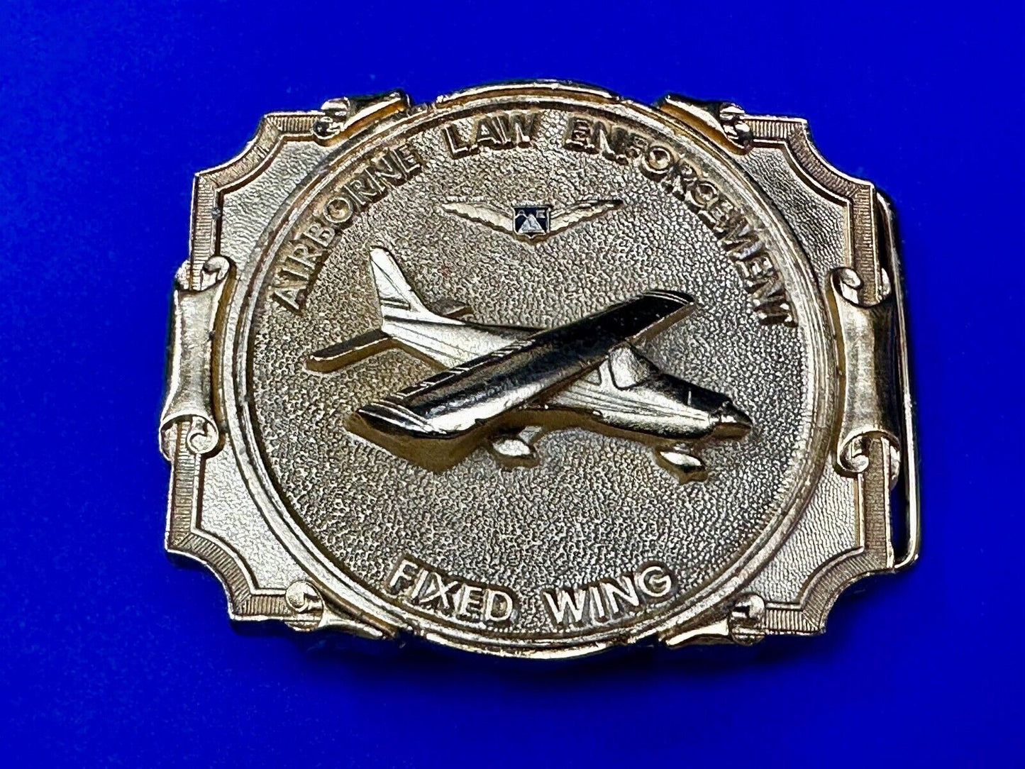Airborne Law Enforcement Plane Police Pilot Fixed Wing Lg Belt Buckle #20 ALE