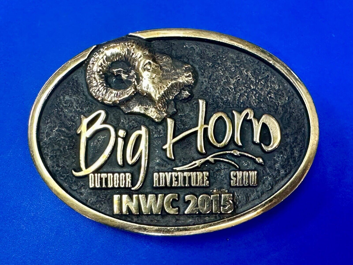 Big Horn Outdoor Adventure Show INWC 2015 Anacortes solid brass belt buckle