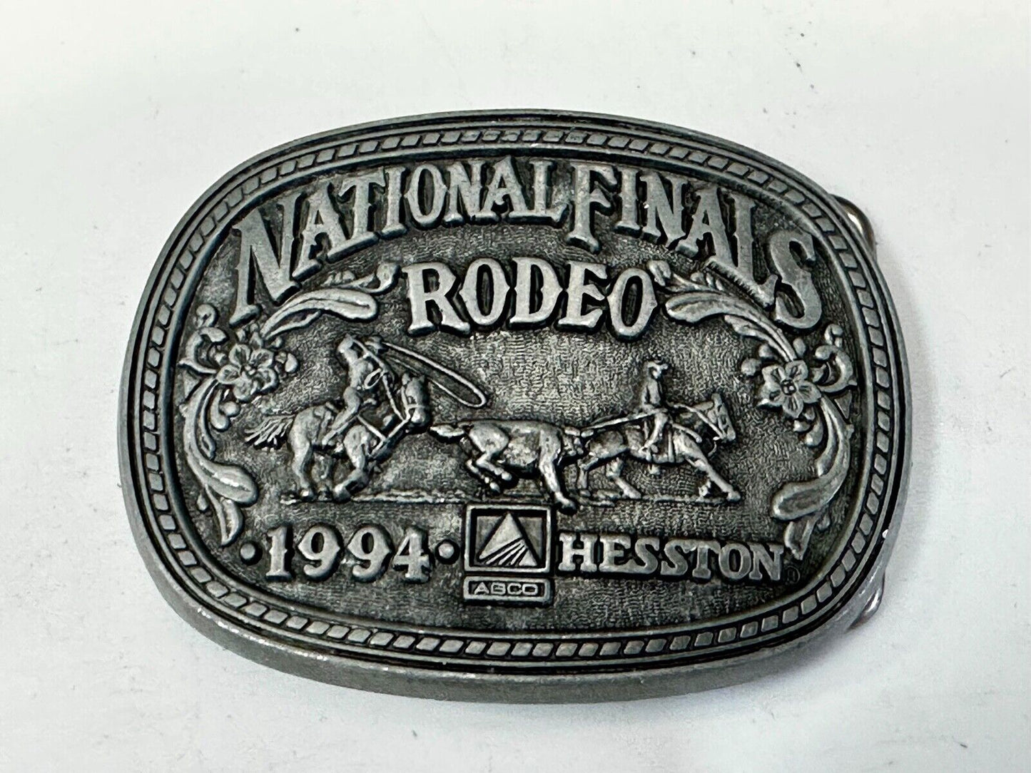 1994 NFR National Finals Rodeo NOS Youth Size Hesston Commemorative Belt Buckle