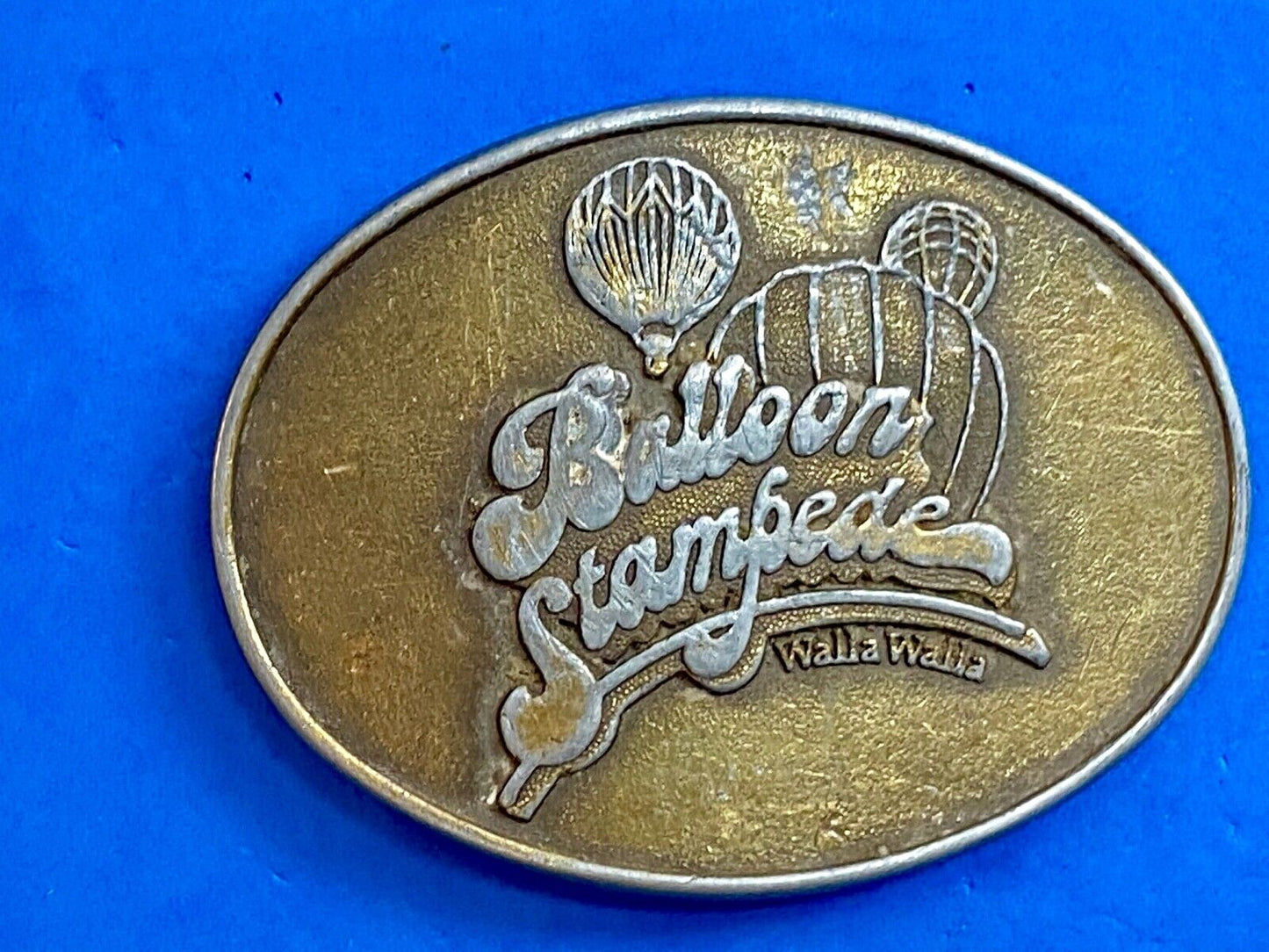 balloon stampede - Walla Walla Washington belt buckle