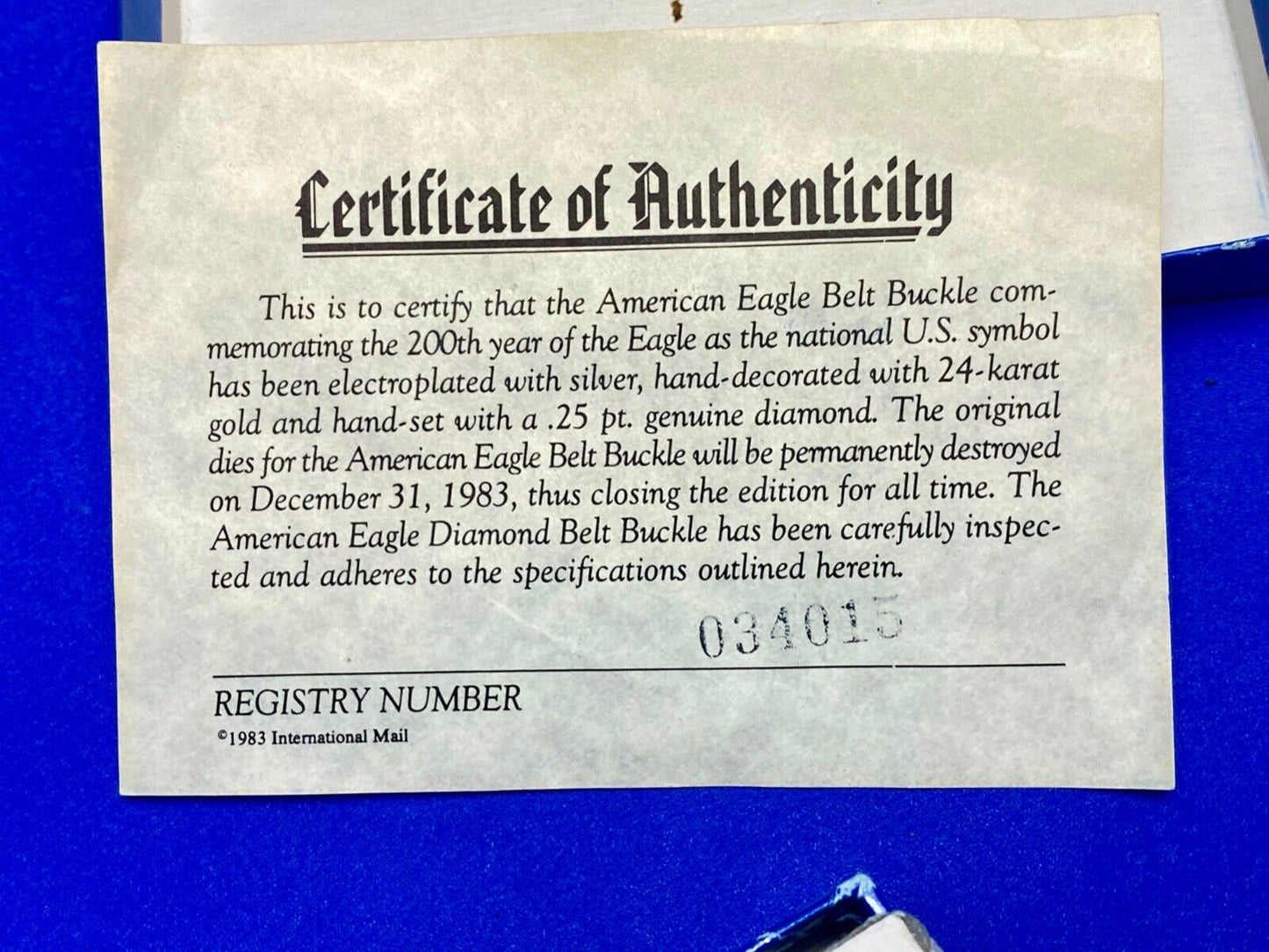 200 year celebration of American Eagle commemorative Vintage belt buckle