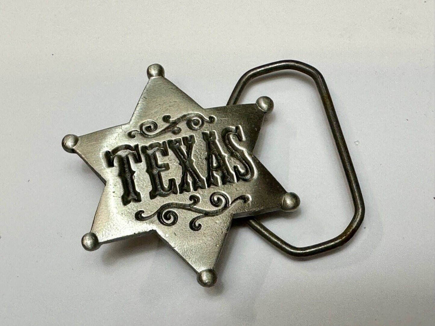 Texas Lone star - old school Sheriff Badge shaped Great American belt buckle