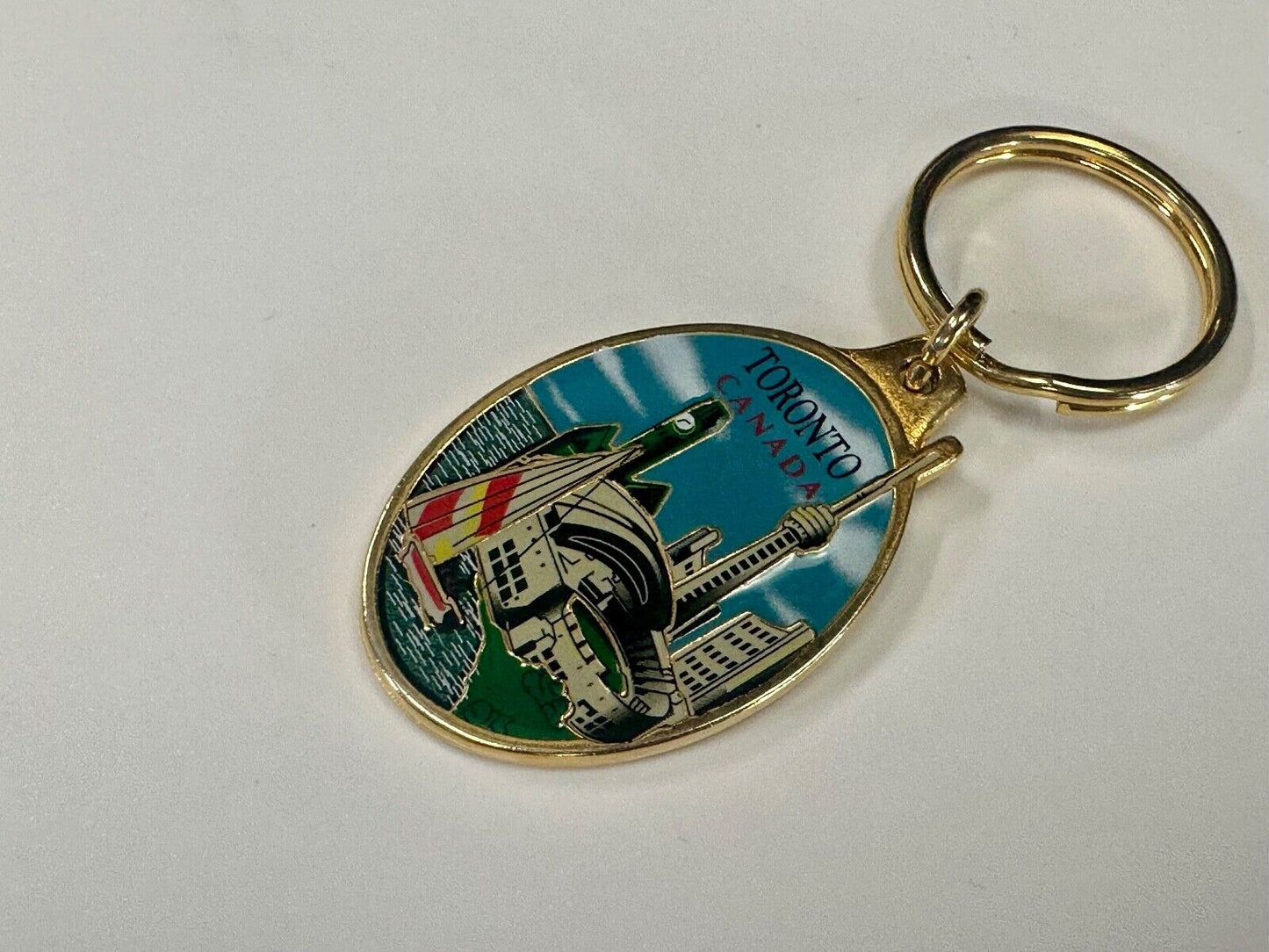 Toronto Canada gold tone CDF Souvenir Keychain - Key Ring Chain