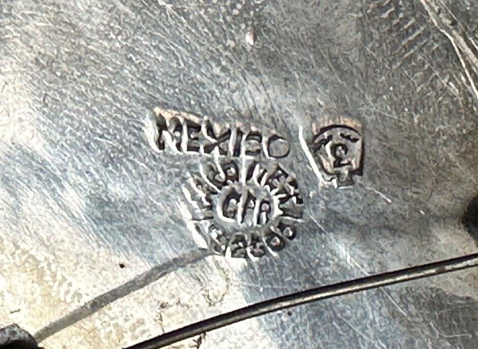 Beautiful Inlaid Person Figure Face sterling silver brooch - CPR Mexico 925