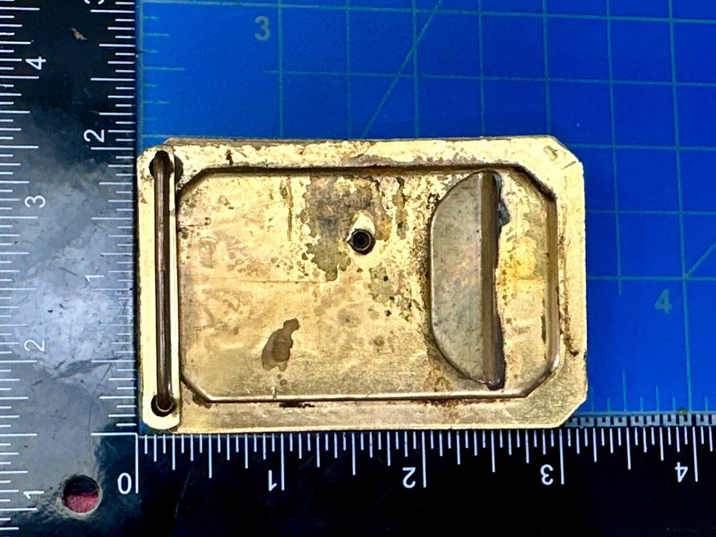 Texas Longhorn - Western Retro Yellow Color Swirl on gold tone Belt Buckle