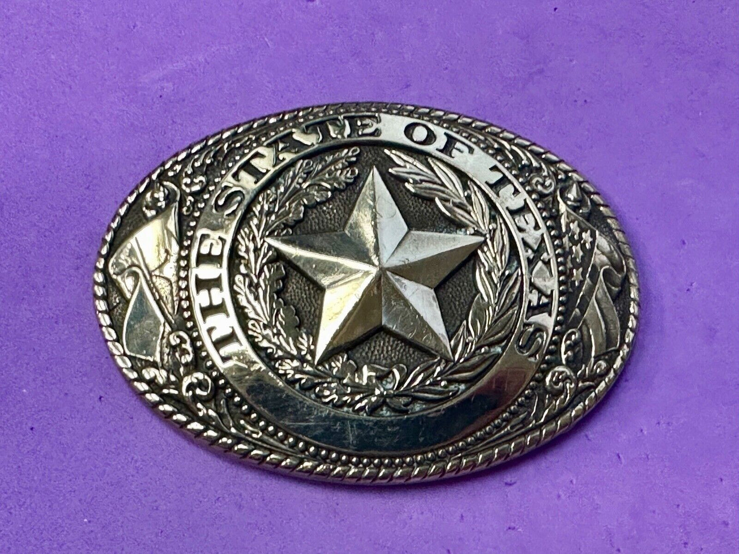The Great State of Texas, Lone Star - Tony Lama Collection western belt buckle