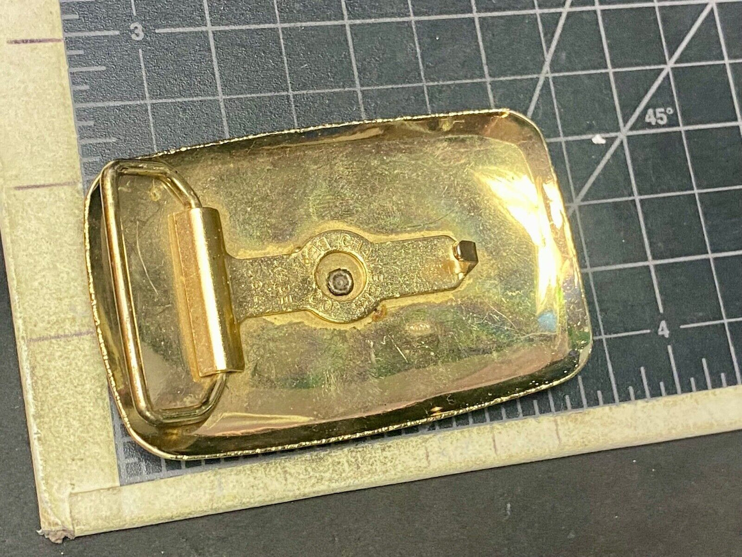 Vintage Covered Wagon Mixed Metal Western Cowboys Belt Buckle By Chambers