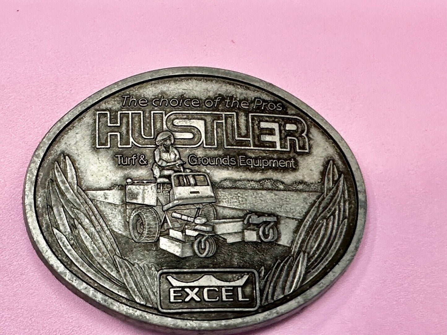 The Choice of the Pro Hustler Mower Mowing Landscaper Vintage Belt Buckle