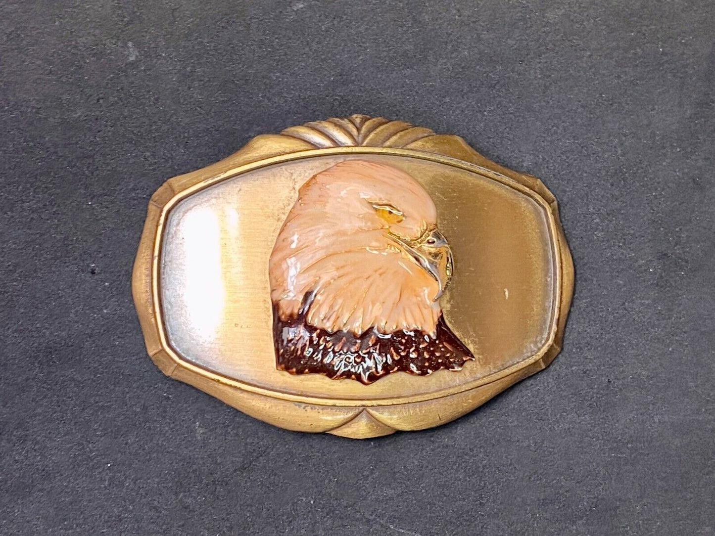 Vintage 1978 American Usa Bald Eagle Commemorative Belt Buckle By Raintree