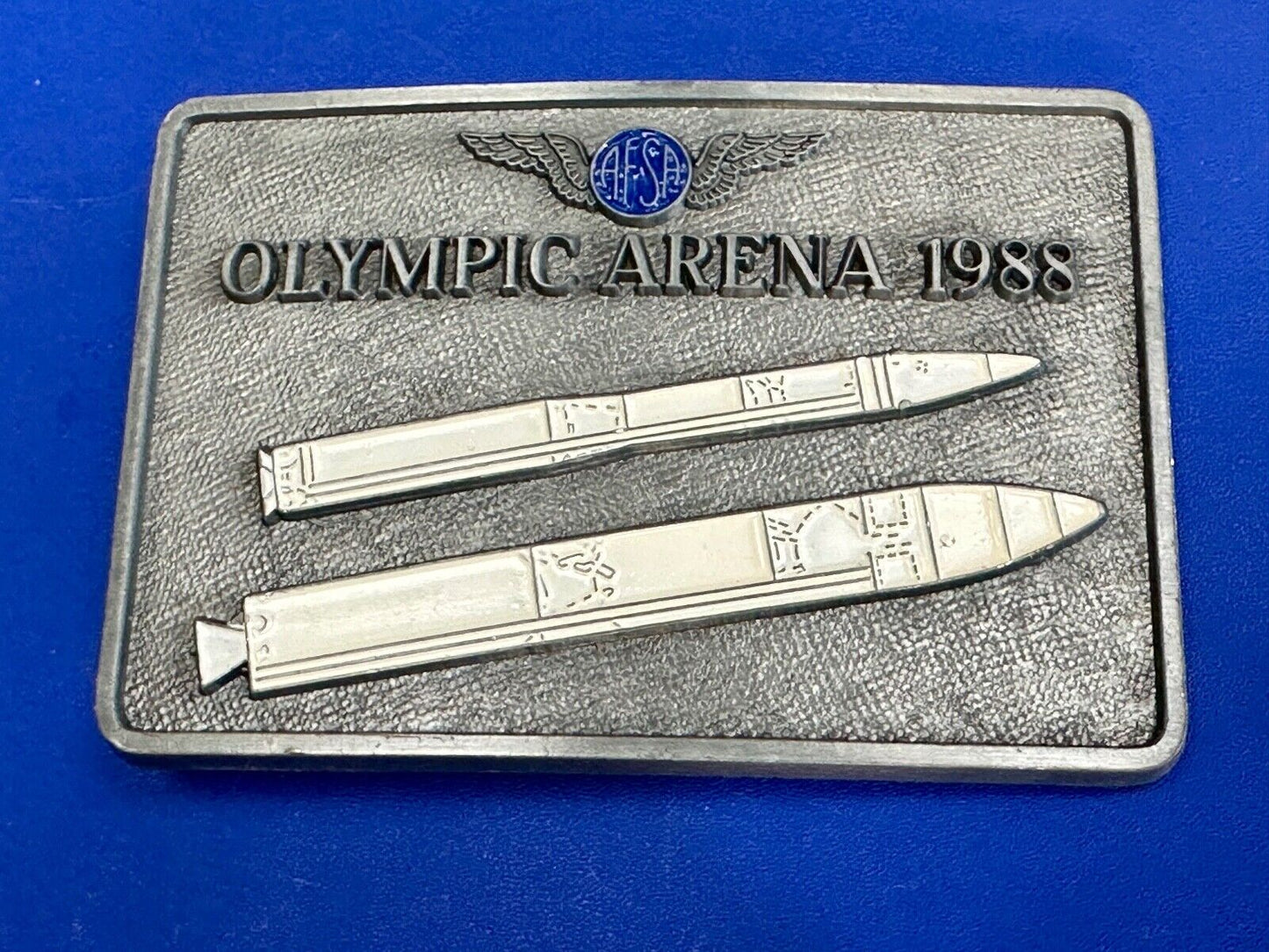 AFSA Air Force Sergeants Association ROCKETS OLYMPIC ARENA 1988 Belt Buckle