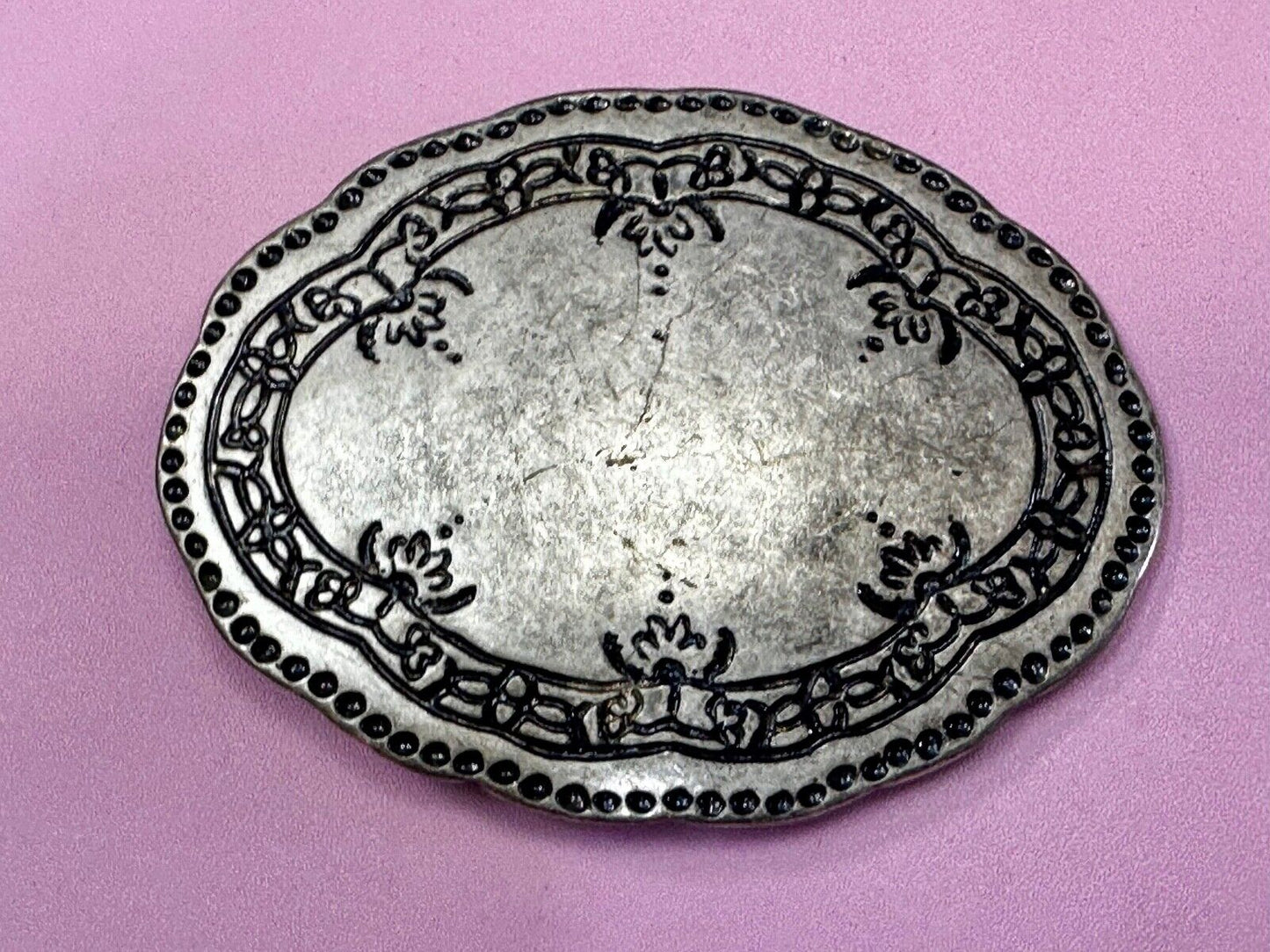 Badichi Replacement Silver Color Western Oval Belt Buckle