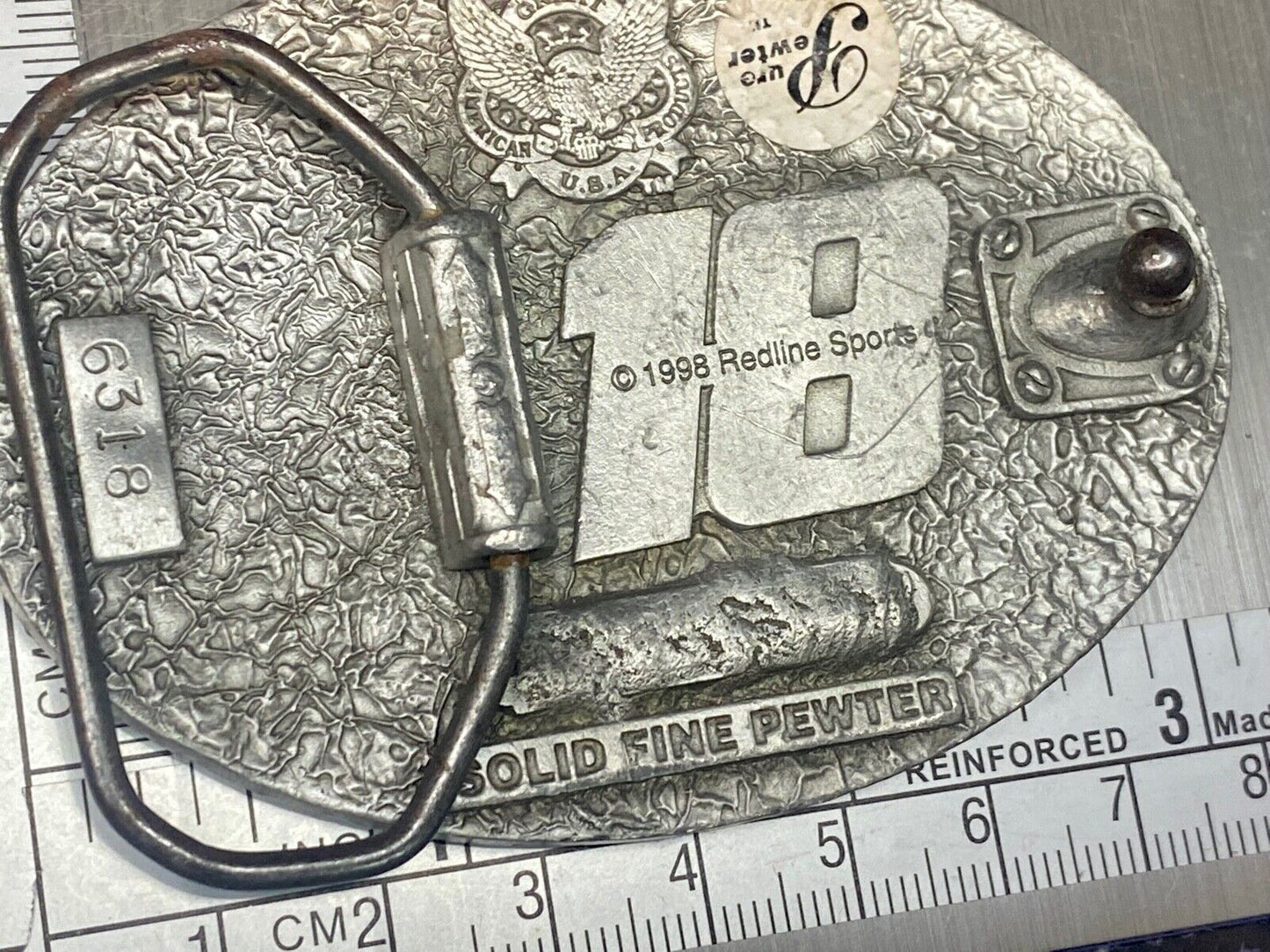 1990'S Bobby Labonte Nascar # 18 Used Collectable Belt Buckle By Redline Sports