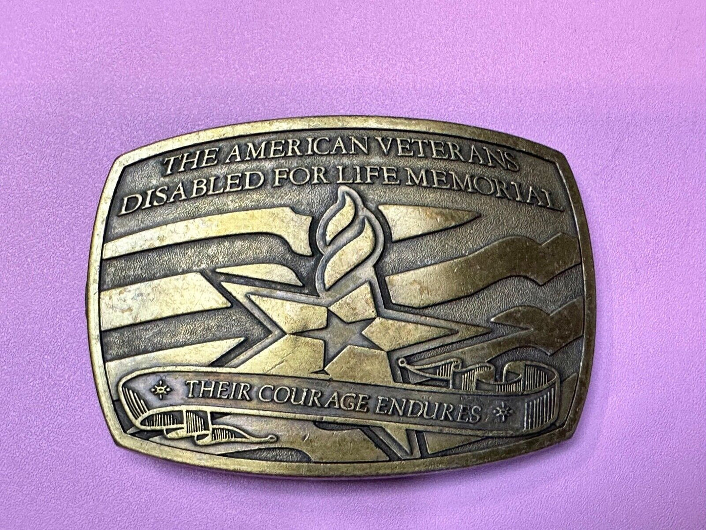 American Veterans Disabled for life Memorial Commemorative 2006 Belt Buckle