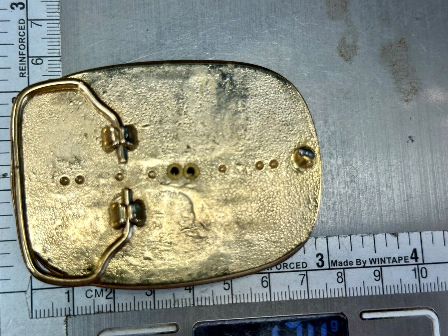 VINTAGE CASINO SOUVENIR LAS VEGAS NEVADA DOLLAR FAUX 1878 COIN METAL BELT BUCKLE