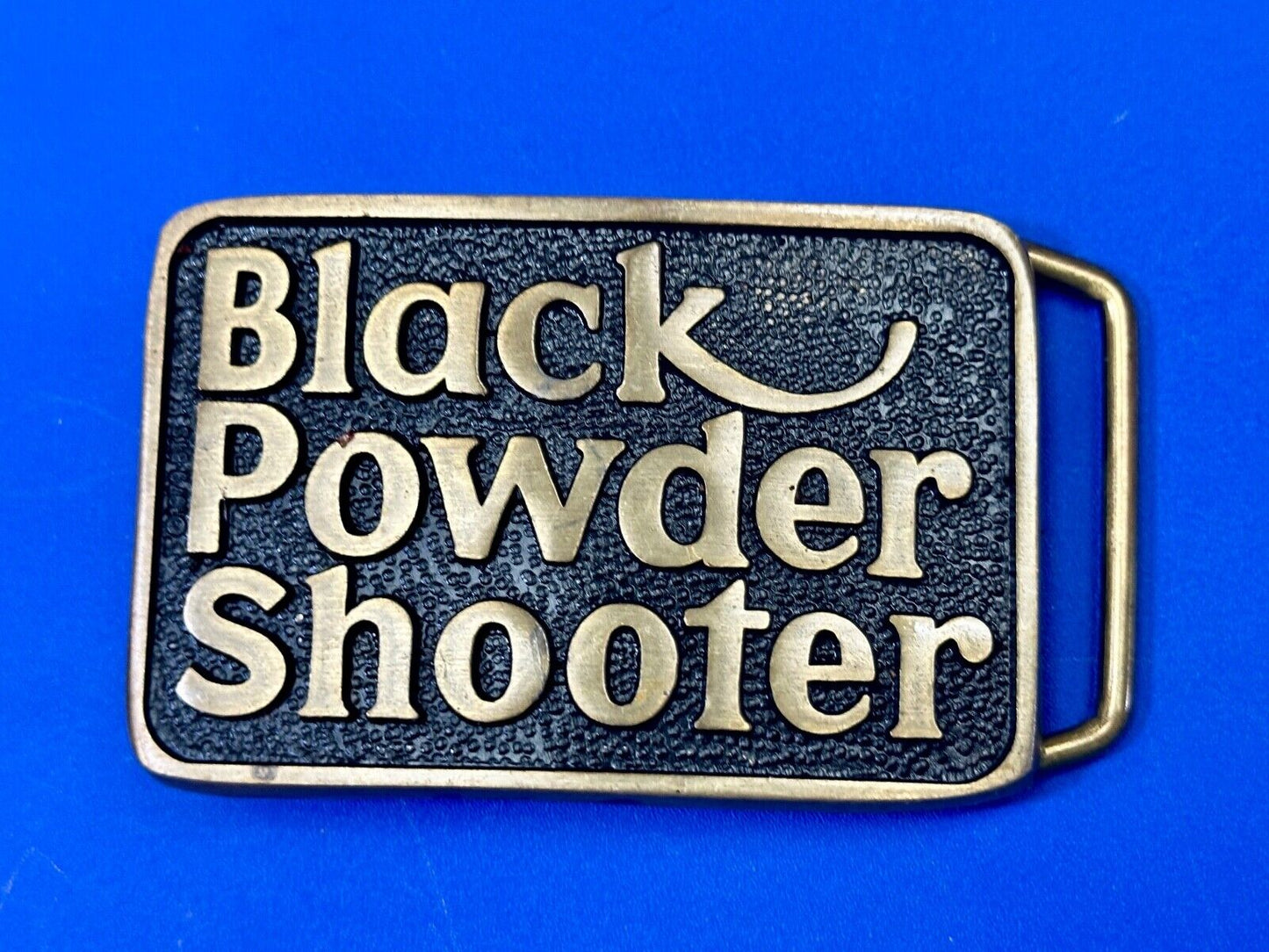 Black Powder Shooter Guns & Ammo Vintage Solid Brass belt buckle by BTS
