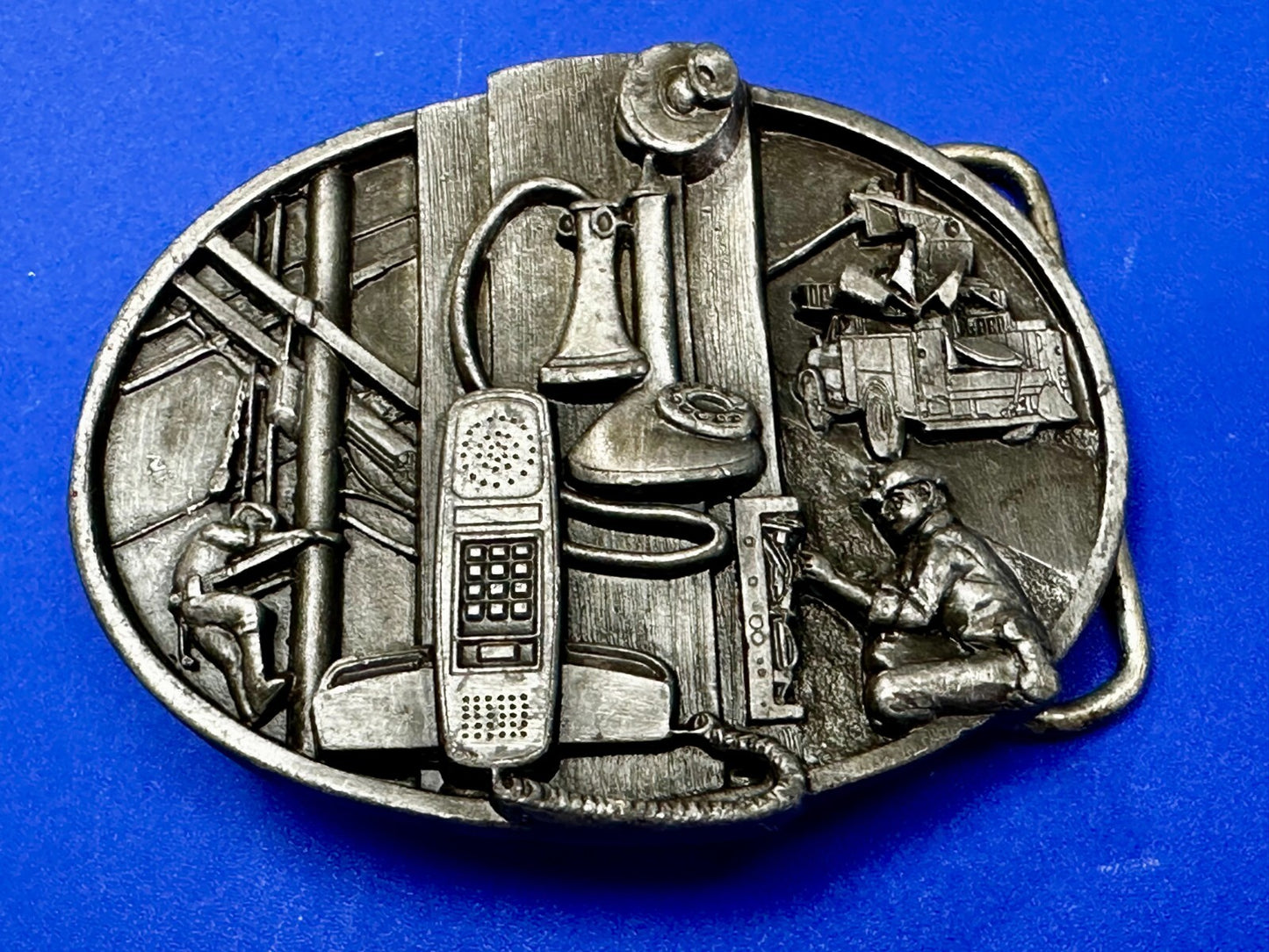 Telephone Lineman Line Electrical Worker Commemorative 1988 Siskiyou Belt Buckle