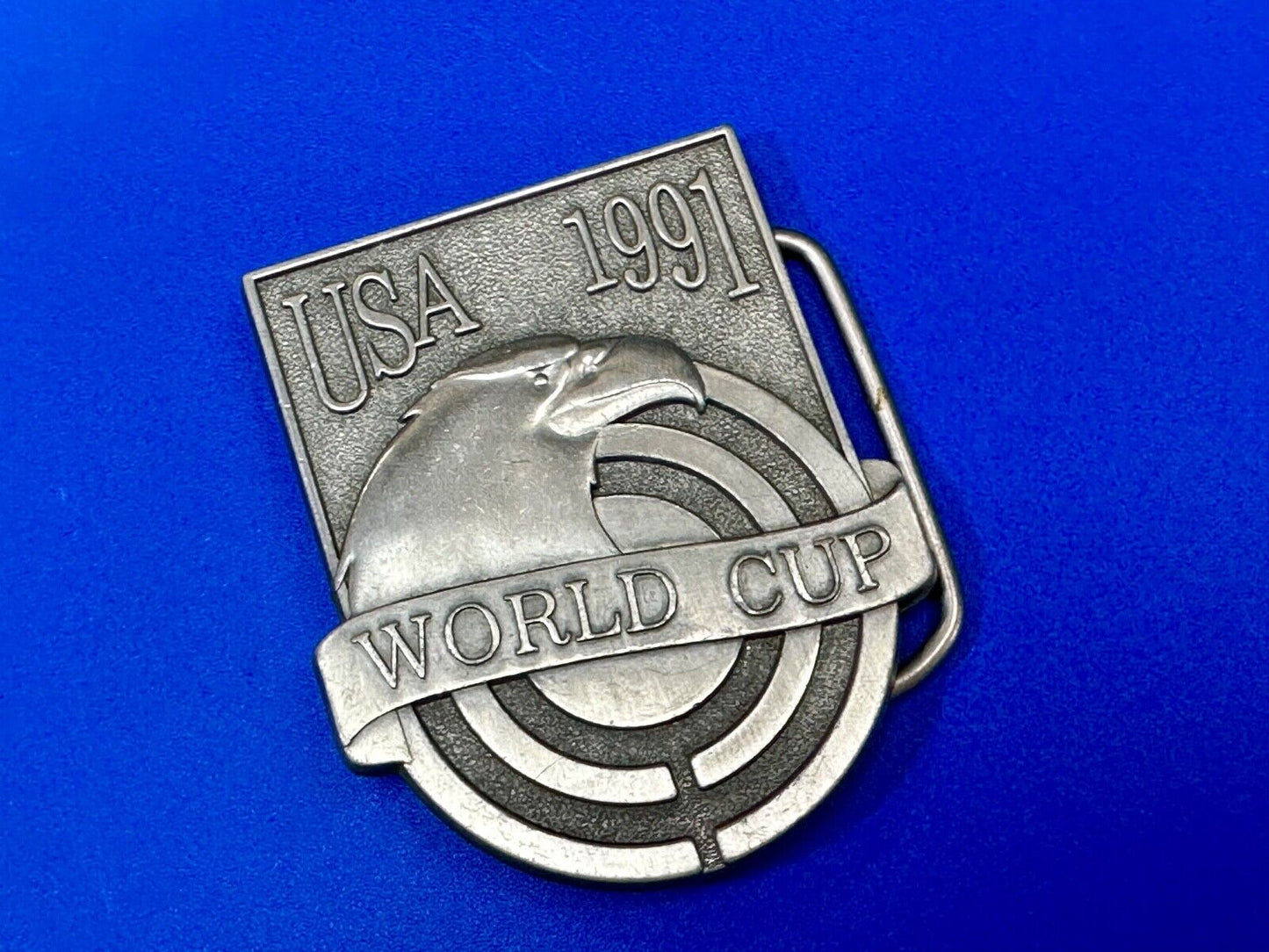USA 1991 World Cup Eagle Soccer Target belt buckle