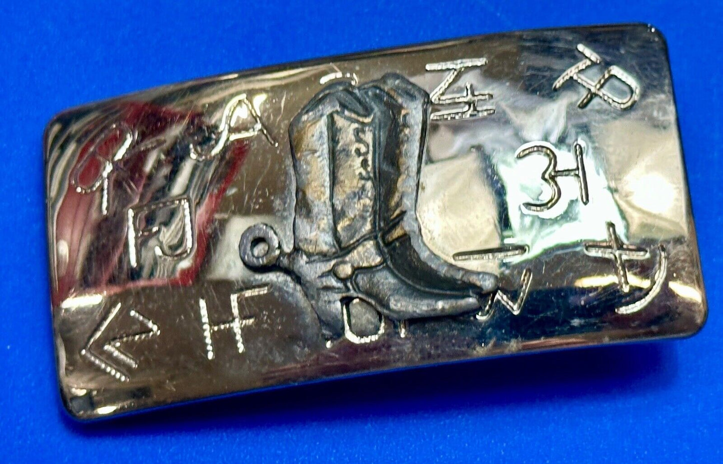 Vintage Chambers cowboy boots western cowboys cowgirls belt buckle