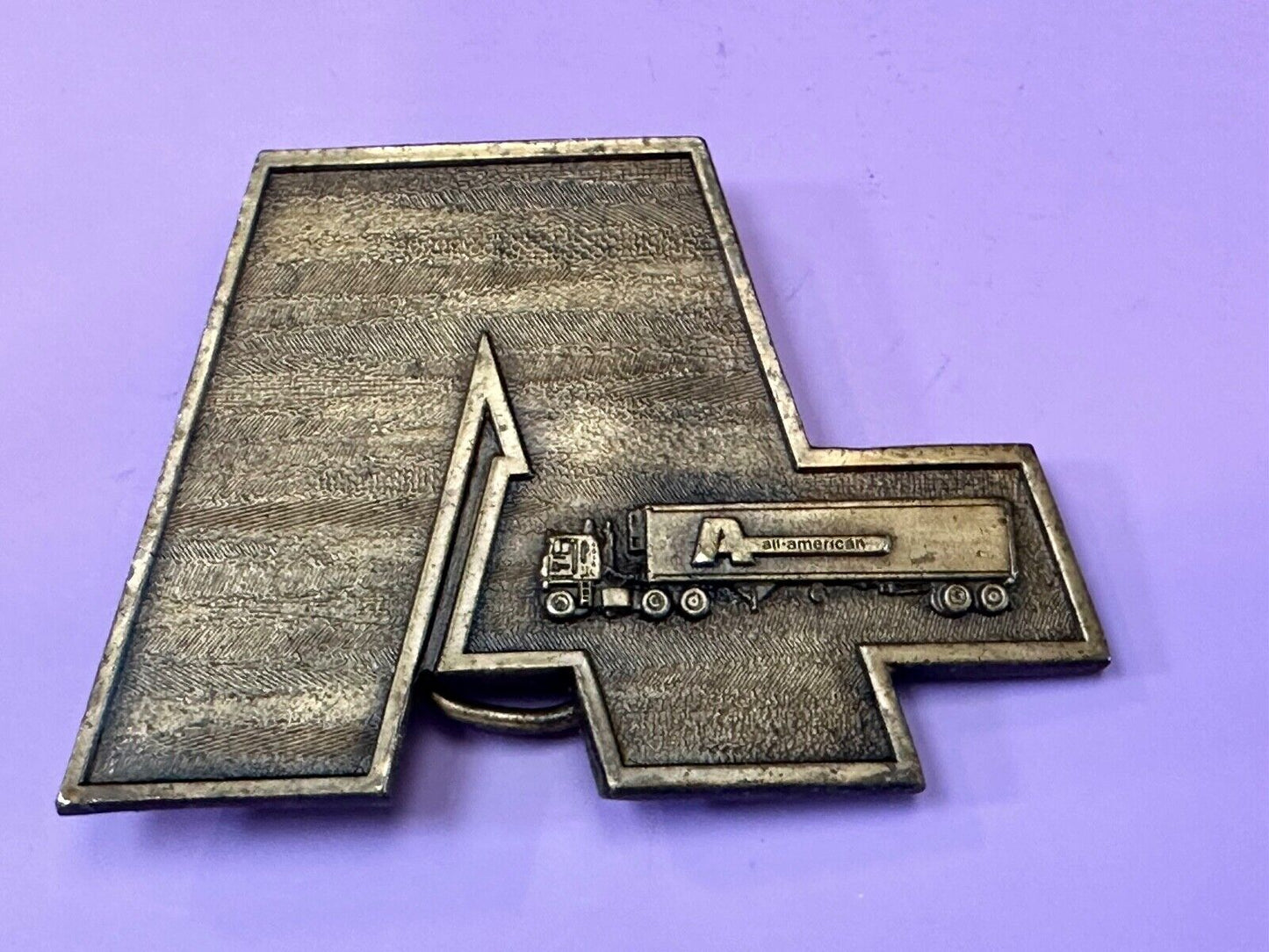 VINTAGE 1977 ALL AMERICAN DRIVERS TRUCK & TRANSPORT COMPANY BELT BUCKLE
