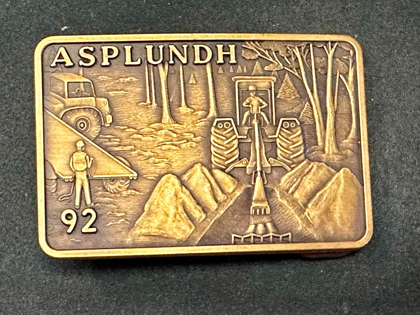 Asplundh Safety Excellence Award 1992 Limited Edition Gold Color Belt Buckle