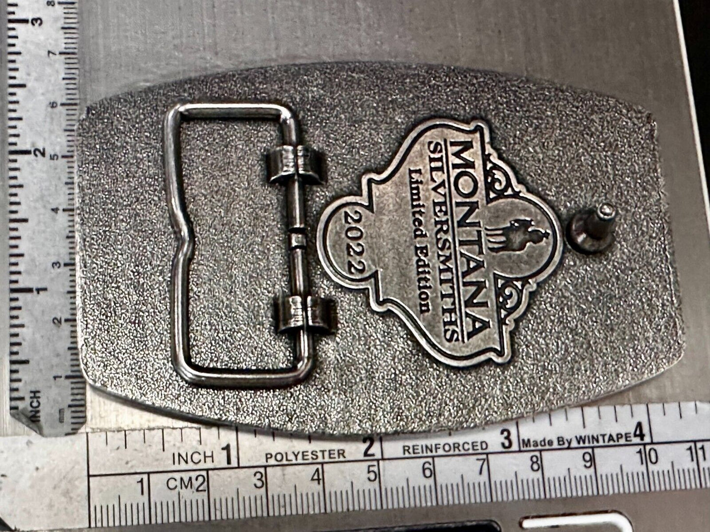 2022 Pendleton Whisky Let'er Buck Montana Silversmith Rodeo NOS Belt Buckle