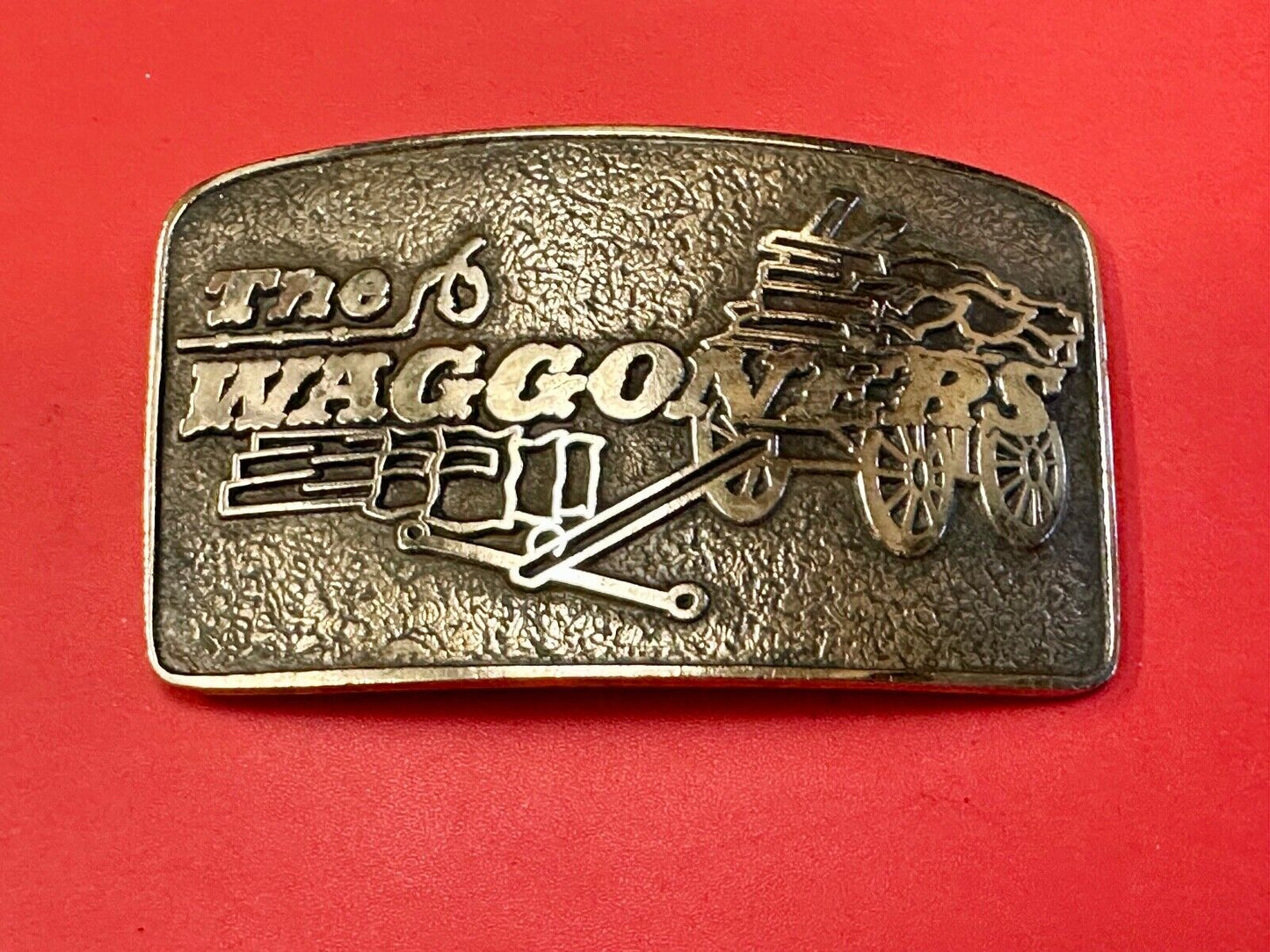 The Waggoners Vintage Trucking company advertising solid bronze belt buckle
