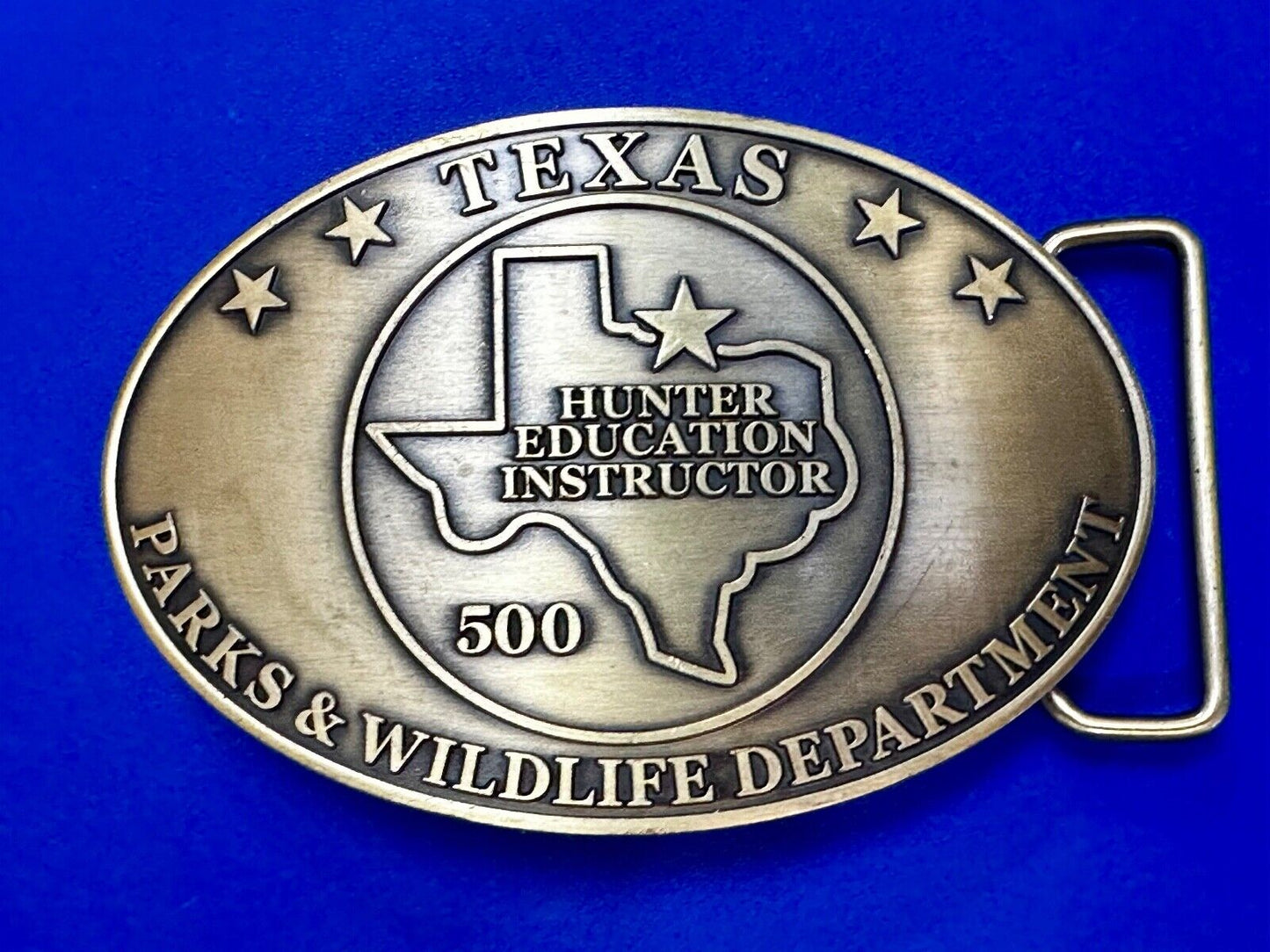 Texas Hunter Education Instructor 500 Parks & Wildlife Dept Belt Buckle