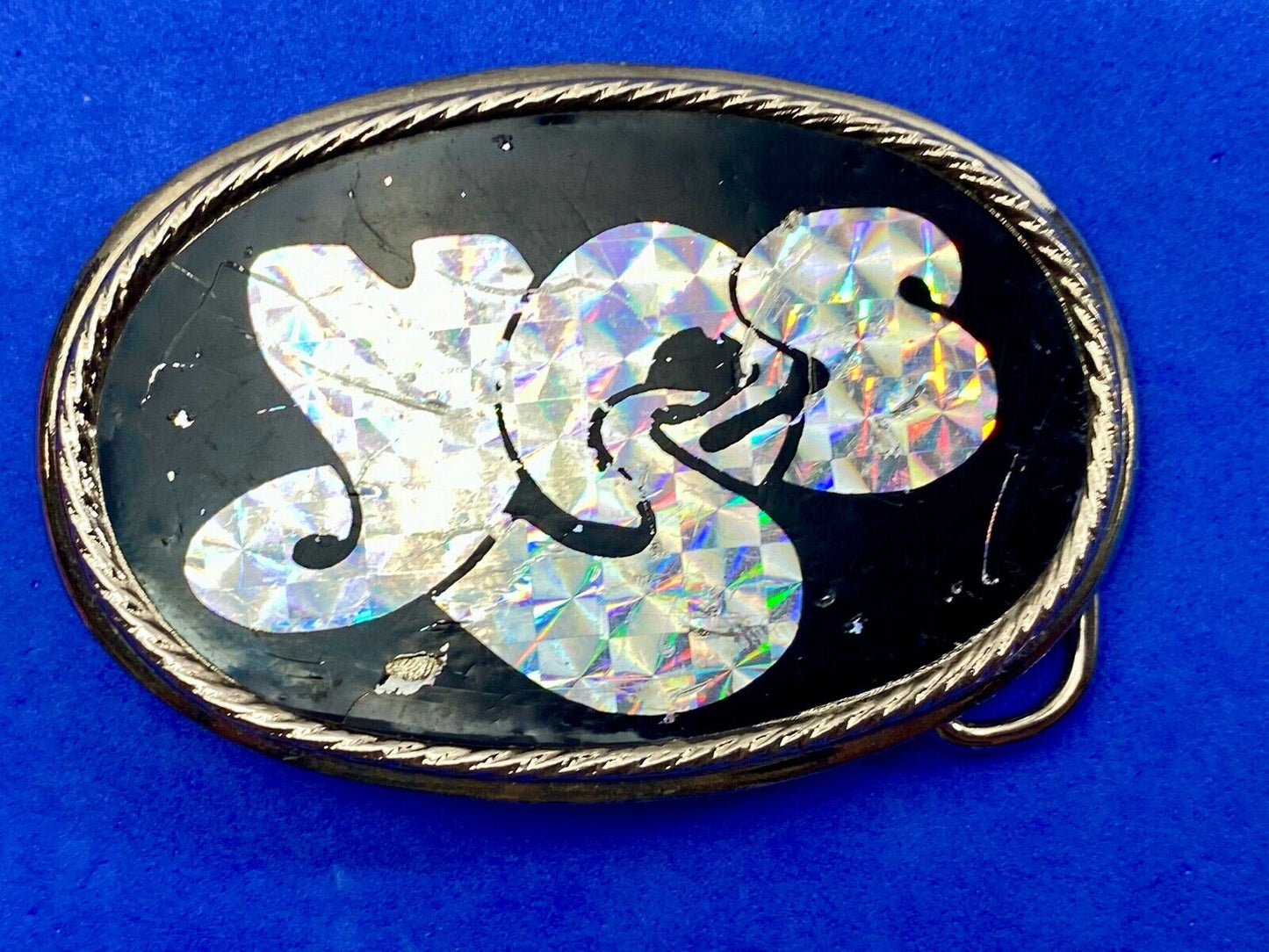 1970s **YES** MUSIC BAND COMMEMORATIVE HOLOGRAPHIC BELT BUCKLE