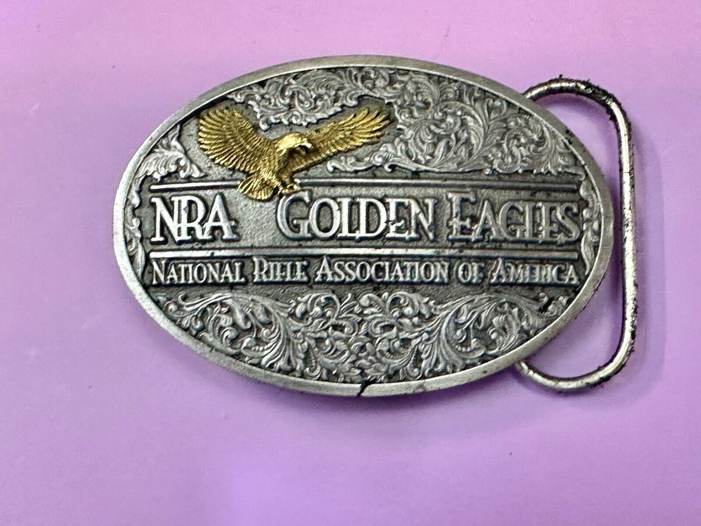 1994 NRA Golden Eagles National Rifle Association Limited Belt Buckle in box