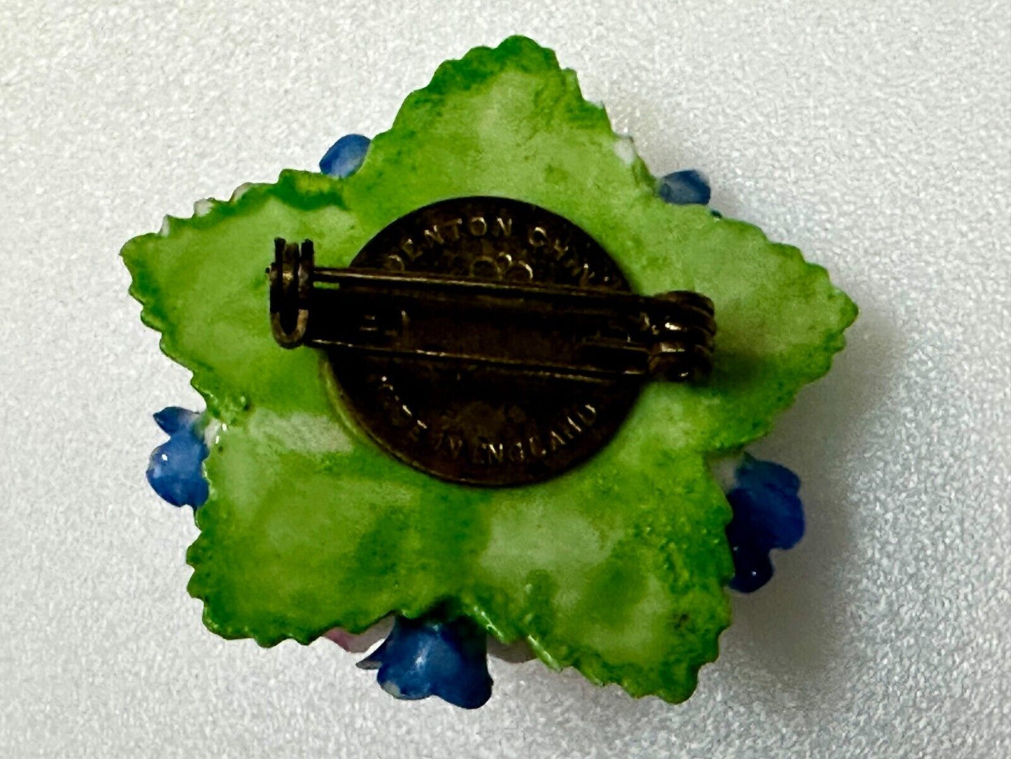 Beautiful Rose Flower Bouquet Brooch Pin Denton China Made in England
